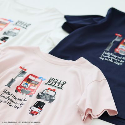 HELLO KITTY】ハローキティ ロンドンプリント刺繍Tシャツ