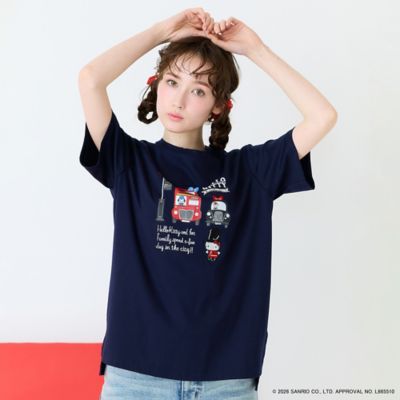 HELLO KITTY】ハローキティ ロンドンプリント刺繍Tシャツ