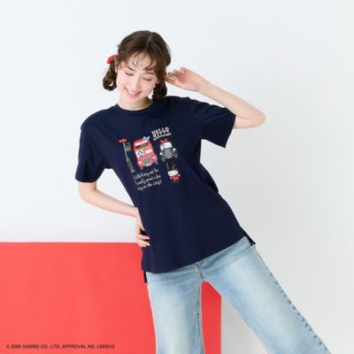 HELLO KITTY】ハローキティ ロンドンプリント刺繍Tシャツ
