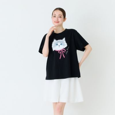 猫 楽天市場】キャット 半袖◇ウィーン国立歌劇場 Tシャツ プリント MATER◇ネコ 希少✨ALMA プリント ユニ おもしろ 吸汗速乾 半袖 Tシャツ ミュージシャン