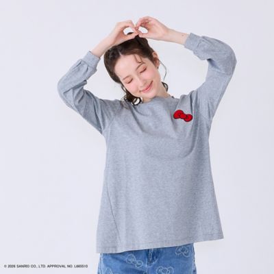 HELLO KITTY】 ハローキティ サガラ刺繍ロングスリーブ