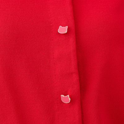ネコボタンニットカーディガン（８２１３２５０１）