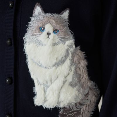 ねこ刺繍ニットカーディガン（82136501） | Rose Tiara (Women