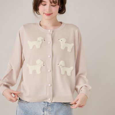 Rose Tiara (Women/大きいサイズ)/ローズティアラ(大きいサイズ) プードルニットカーディガン(82136502) ベージュ トップス【三越伊勢丹/公式】