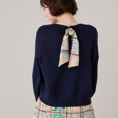 Rose Tiara (Women/大きいサイズ)/ローズティアラ(大きいサイズ) ハンカチコレクター/ ニット(82136503) ダルブルー トップス【三越伊勢丹/公式】