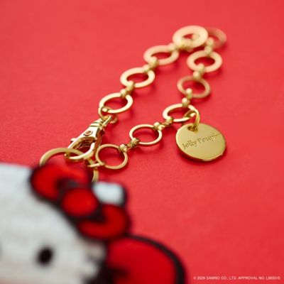 バ*ー様 トゥイーティー＆ハローキティ コラボ チャーム HELLO KITTY】ハローキティ コラボ刺繍チャーム