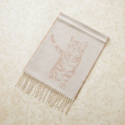 ＜Rose Tiara (Women/大きいサイズ)＞【日本製／発熱／保温／静電防止　】ねこマフラー（８２１６６５０１）