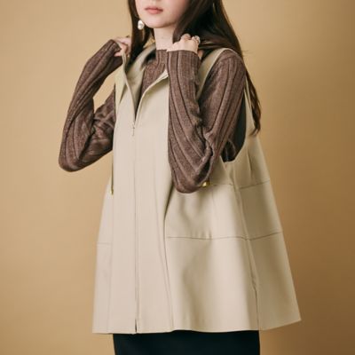 サイドタックフード付きジレ（83005501） | Rose Tiara (Women