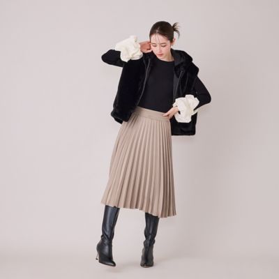 専用ダイアグラム　サイズ36 黒いフード付きダウンベスト・希少❤️リアルファー付き モデル美香着用】ミンクファーフード付きベスト（83005602