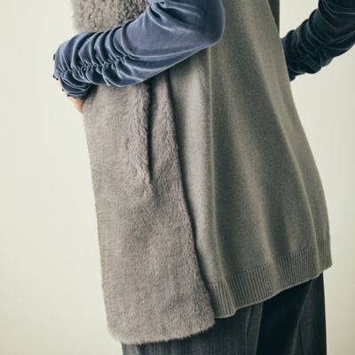 フェイクファーニットベスト（83006401） | Rose Tiara (Women