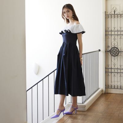 ＜Rose Tiara (Women/大きいサイズ)＞２ＷＡＹオフショルダータックワンピース（８３０１２４０５）