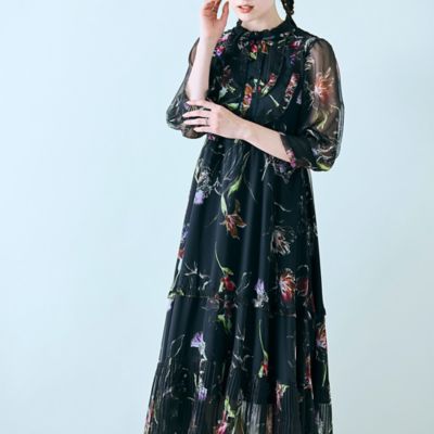 【大人百花掲載】ボタニカルプリントワンピース（８３０１２５０１）