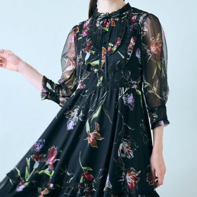 【大人百花掲載】ボタニカルプリントワンピース（８３０１２５０１）