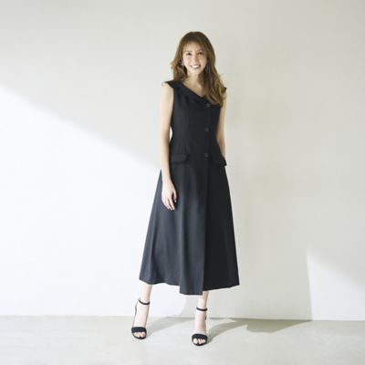 モデル美香×Audie a Muses】ラップ風デザインワンピース
