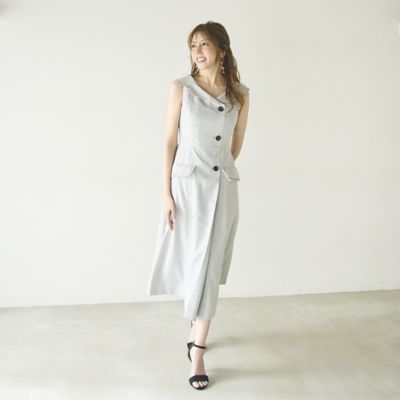 モデル美香×Audie a Muses】ラップ風デザインワンピース