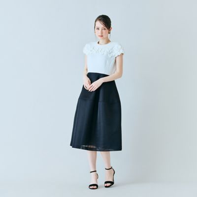 リボン付き異素材ワンピース（83012607） | Rose Tiara (Women