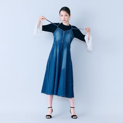 ＜Rose Tiara (Women/大きいサイズ)＞デニムキャミソールドレス（８３０１２６０９）