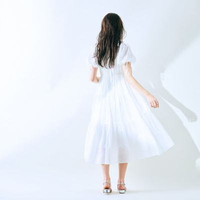 シアーチェックティアードワンピース（８３０１３５０１）