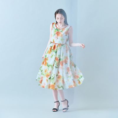 Rose Tiara (Women/大きいサイズ)/ローズティアラ(大きいサイズ) ダリアプリントワンピース(83013505)