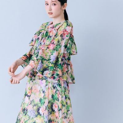 モザイクフラワープリントワンピース（83013604） | Rose
