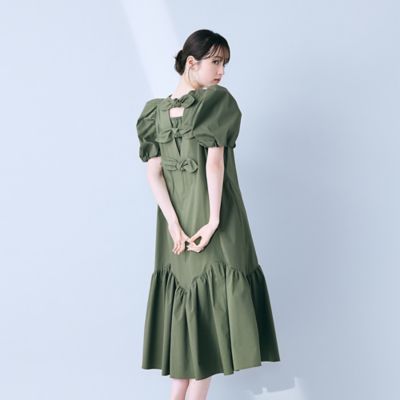バックリボンフレアワンピース（83013605） | Rose Tiara