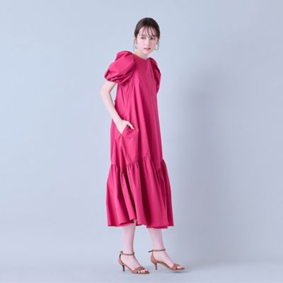 ローズティアラ　フレアワンピース　ベルト　リボン　サイズ42 五分袖 バックリボンフレアワンピース（83013605） | Rose Tiara