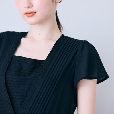 ピンタック綿シフォンワンピース（83013606） | Rose Tiara