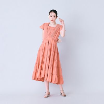 ピンタック綿シフォンワンピース（83013606） | Rose Tiara
