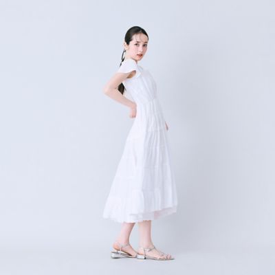 ピンタック綿シフォンワンピース（83013606A） | Rose Tiara