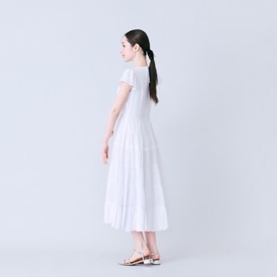 ピンタック綿シフォンワンピース（83013606A） | Rose Tiara