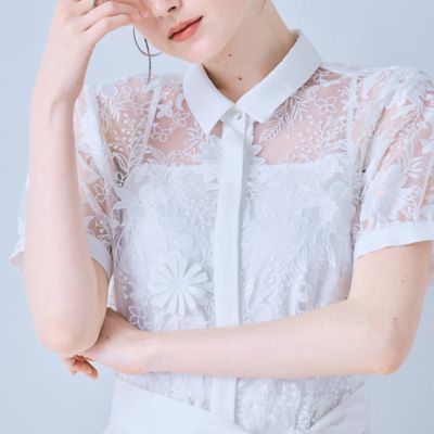 刺繍レースシャツワンピース（83013610） | Rose Tiara (Women