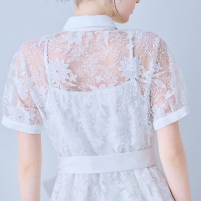 刺繍レースシャツワンピース（83013610） | Rose Tiara (Women