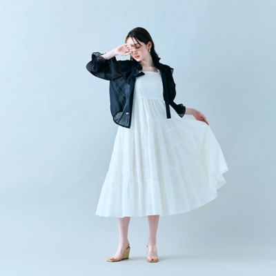 ＜Rose Tiara (Women/大きいサイズ)＞ランダムプリーツティアードワンピース（８３０１４５０２）