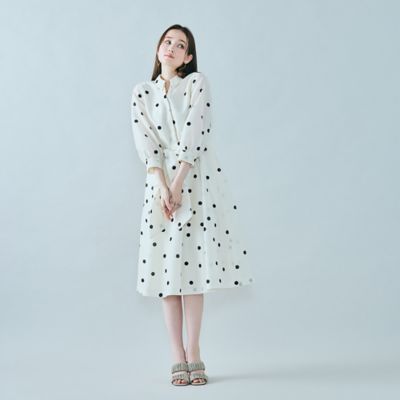 シャツ風ドットワンピース（83014505） | Rose Tiara (Women