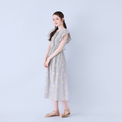極美品✨ステラマッカートニー　ストライプ　ロングワンピース　リボン　シルク100 箔プリントストライプワンピース（83014605） | Rose Tiara