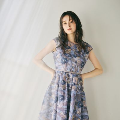 ブルー系 Rose Tiara (Women/大きいサイズ)のワンピース