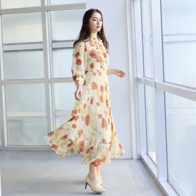 フロントレースプリーツワンピース（８３０１６４０１）
