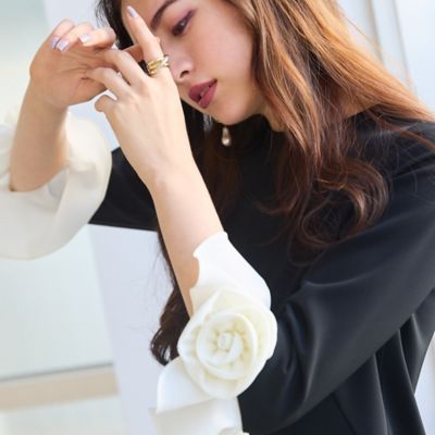 Rose Tiara (Women/大きいサイズ)/ローズティアラ(大きいサイズ) フラワーモチーフスリーブワンピース(83016406)