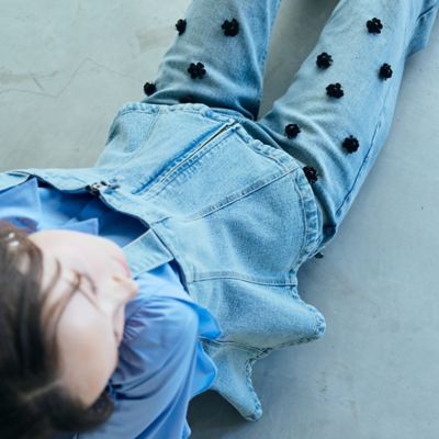 ＜Rose Tiara (Women/大きいサイズ)＞デニム裾フレアビスチェ（８３０３１６０１）