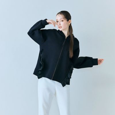 フリル付きジップアップパーカー（83031603） | Rose Tiara