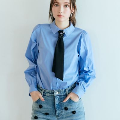 新品タグ付き ローズティアラ デニムシャツ ビジューボタン 洗える 大きいサイズ 250221_rosetiara_hp_news_750x4