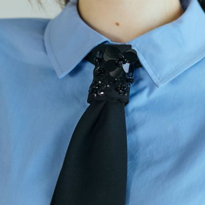 人気追加】ビジューネクタイ付きシャツ（83031609） | Rose