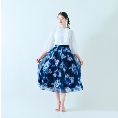 袖シアープリーツブラウス（８３０３２５１１）