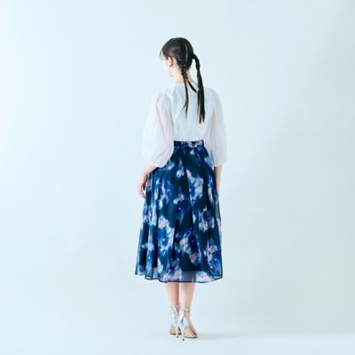 袖シアープリーツブラウス（８３０３２５１１）