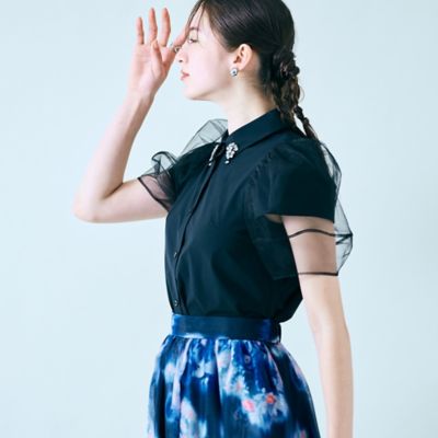 衿ビジューブラウス（８３０３２５１３）