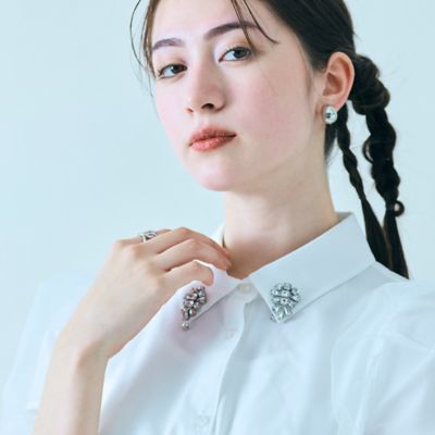 衿ビジューブラウス（８３０３２５１３）