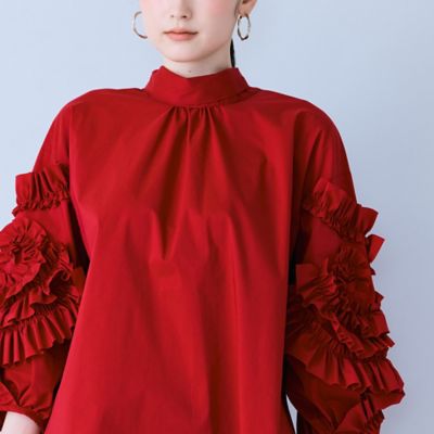 スパイラルフリルスリーブブラウス（83032608） | Rose Tiara