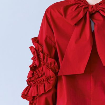 スパイラルフリルスリーブブラウス（83032608） | Rose Tiara