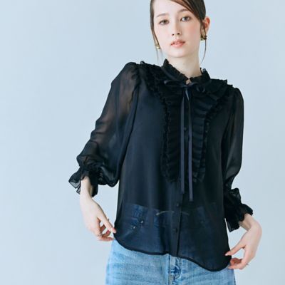 シアープリーツフリルブラウス（83032611） | Rose Tiara