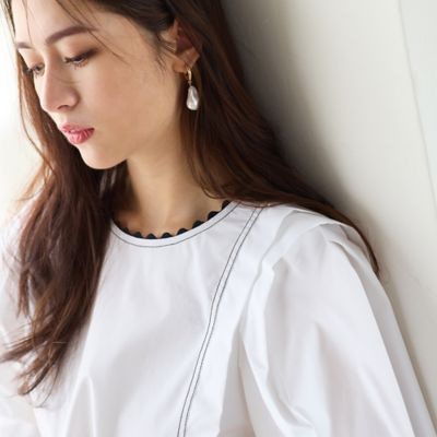 ＜Rose Tiara (Women/大きいサイズ)＞タック袖ブラウス（８３０３３４０８）